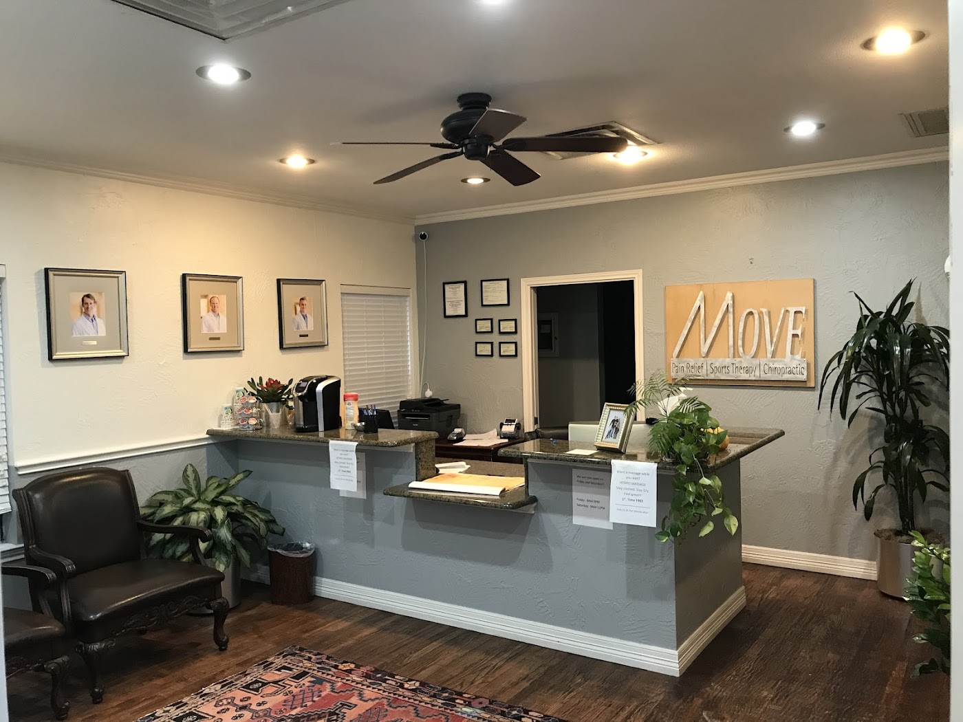 MOVE reception and front desk, Fort Worth